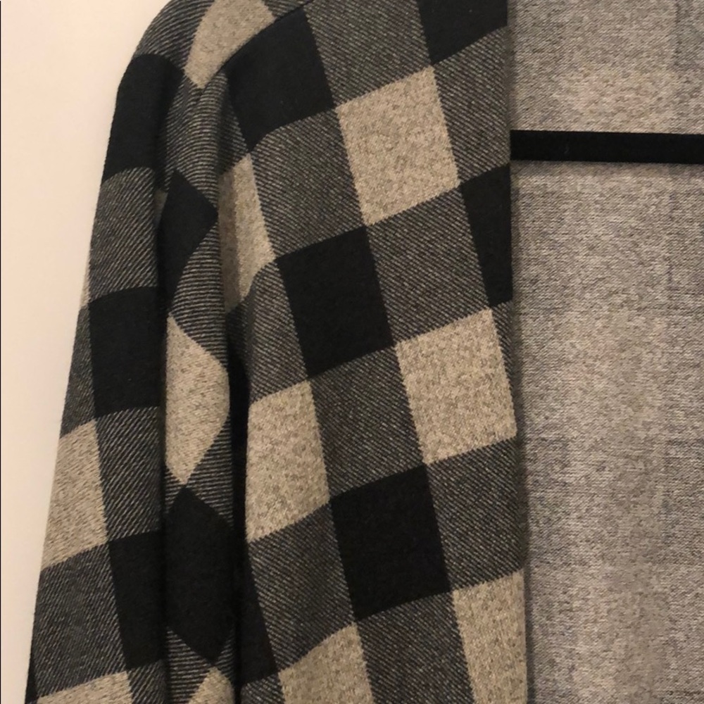 Gingham print cardigan